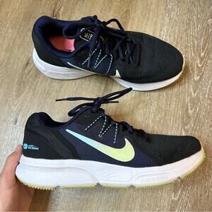 Nike Zoom Span 3 Black Liquid Light Lime Running Sneakers 10